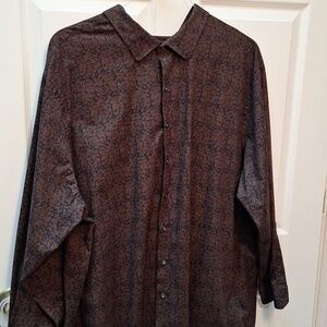 L mens Synergy button front long sleeve shirt 4XL. Nice